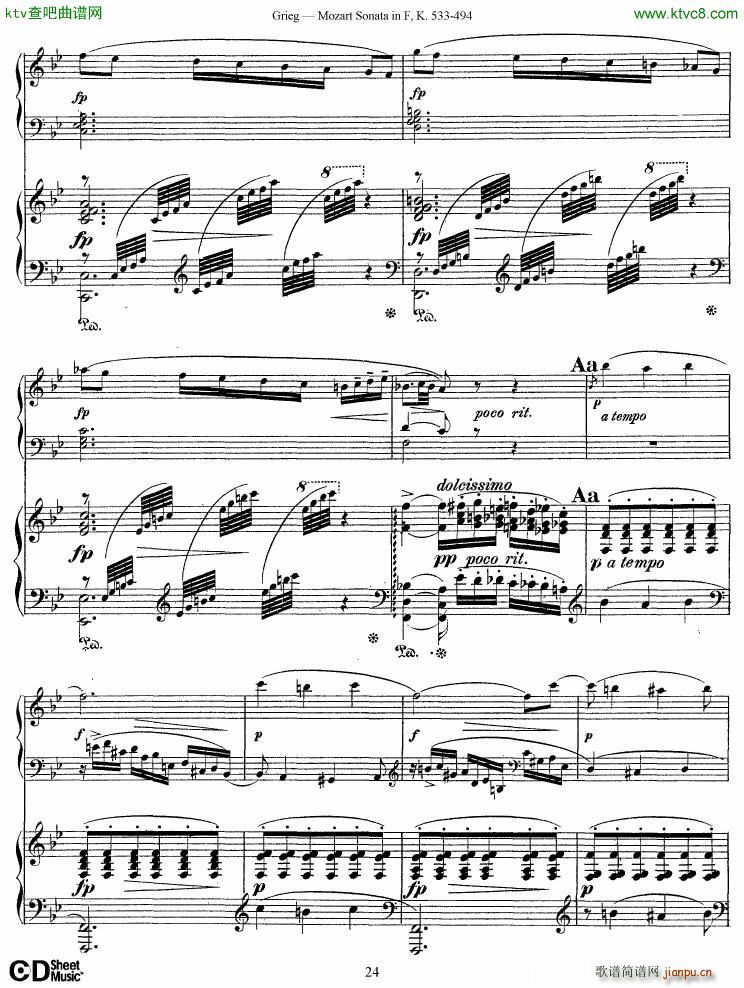 Grieg Sonata K 533 Mozart 2nd Piano Grieg(����V)24