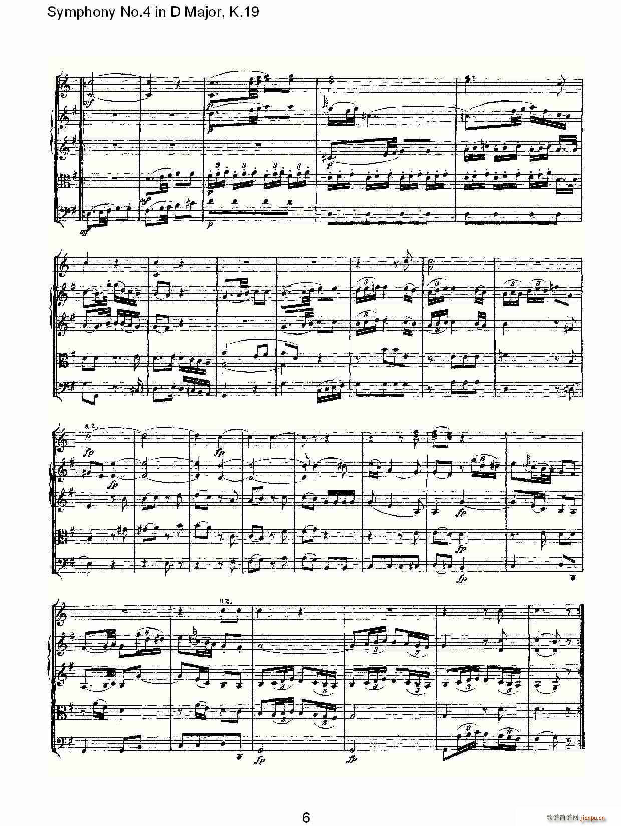 Symphony No.4 in D Major, K.19(ʮ�ּ�����)6