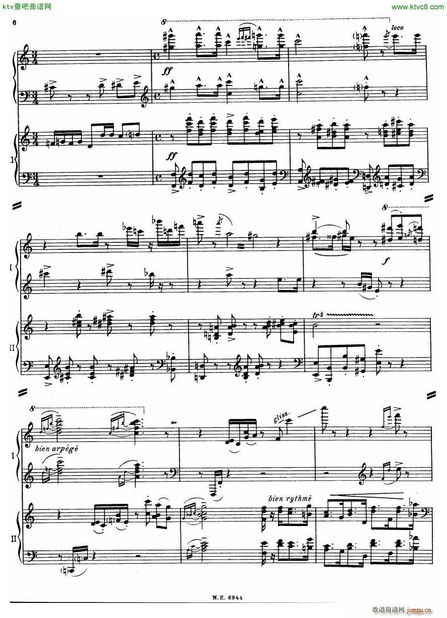 Auric Partita for two pianos(����V)6