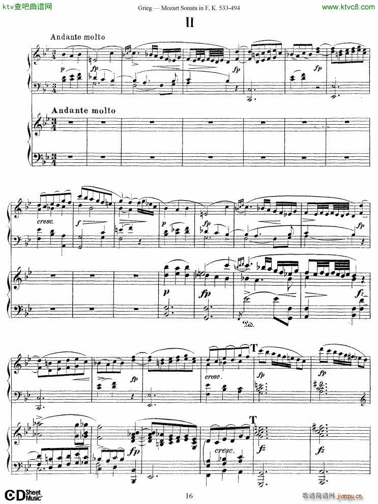 Grieg Sonata K 533 Mozart 2nd Piano Grieg(����V)16