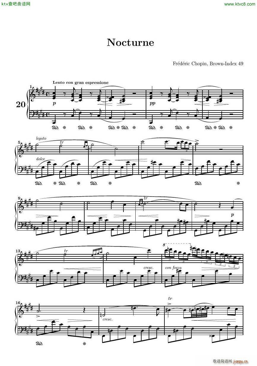 CHOPIN Nocturne in C sharp minor(����V)1