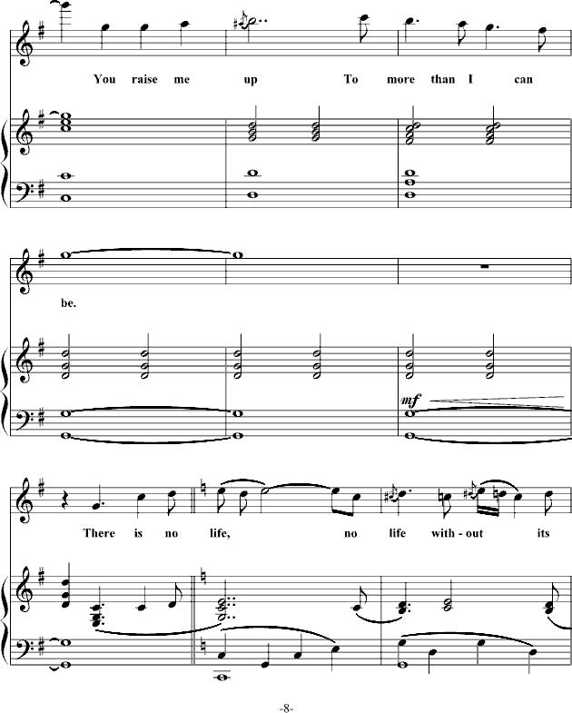 you raise me up�����V(����V)8