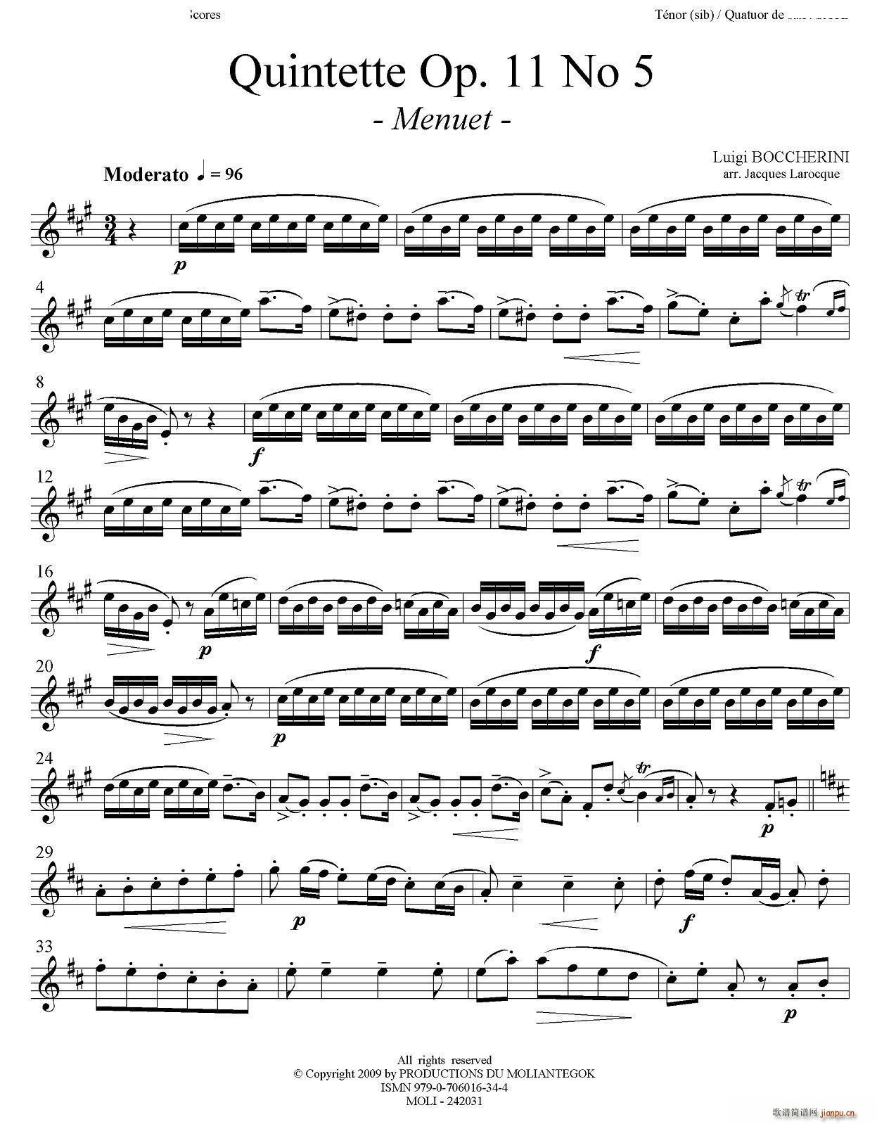 Quintette Op 11 No 5 ������(���V)7