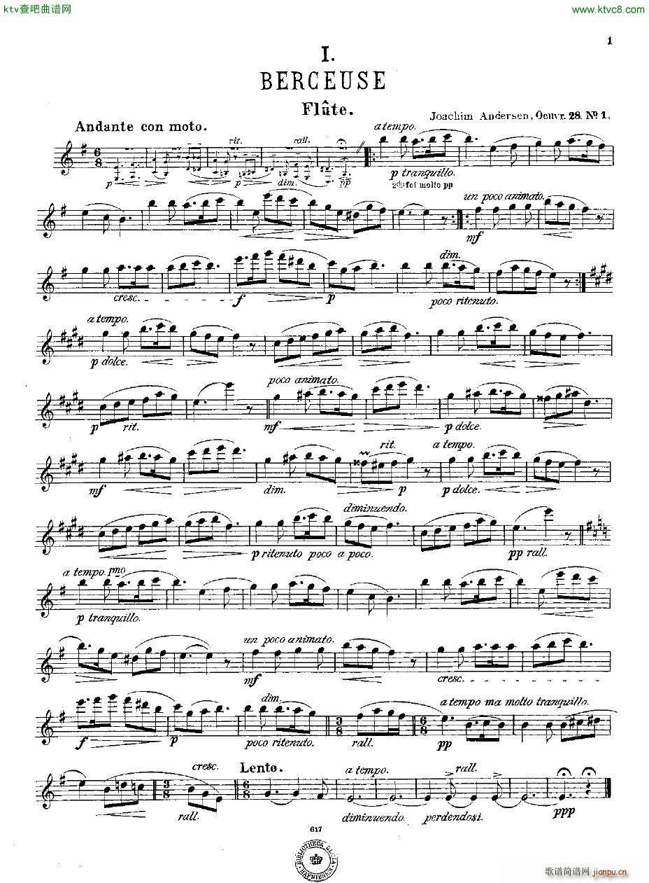 Andersen op 28 Deux morceaux fl pno(����V)11