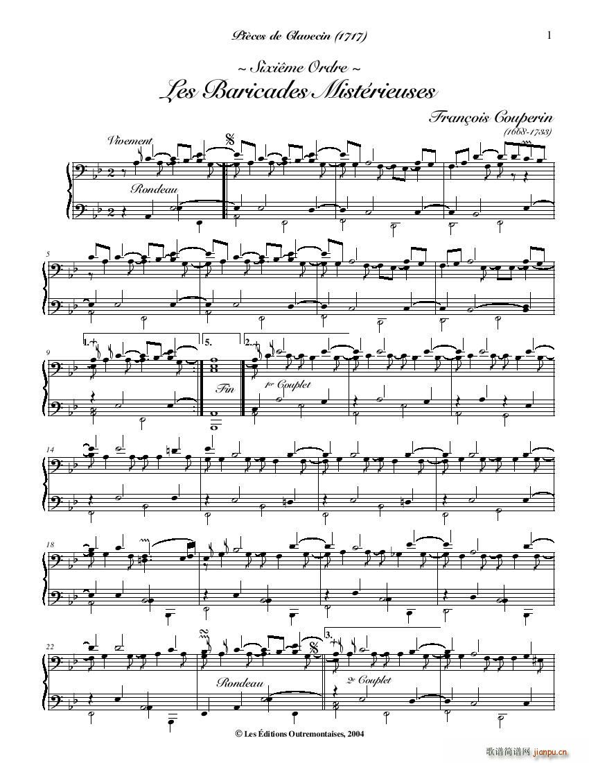 Couperin 6eOrdre Les Baricades(����V)1
