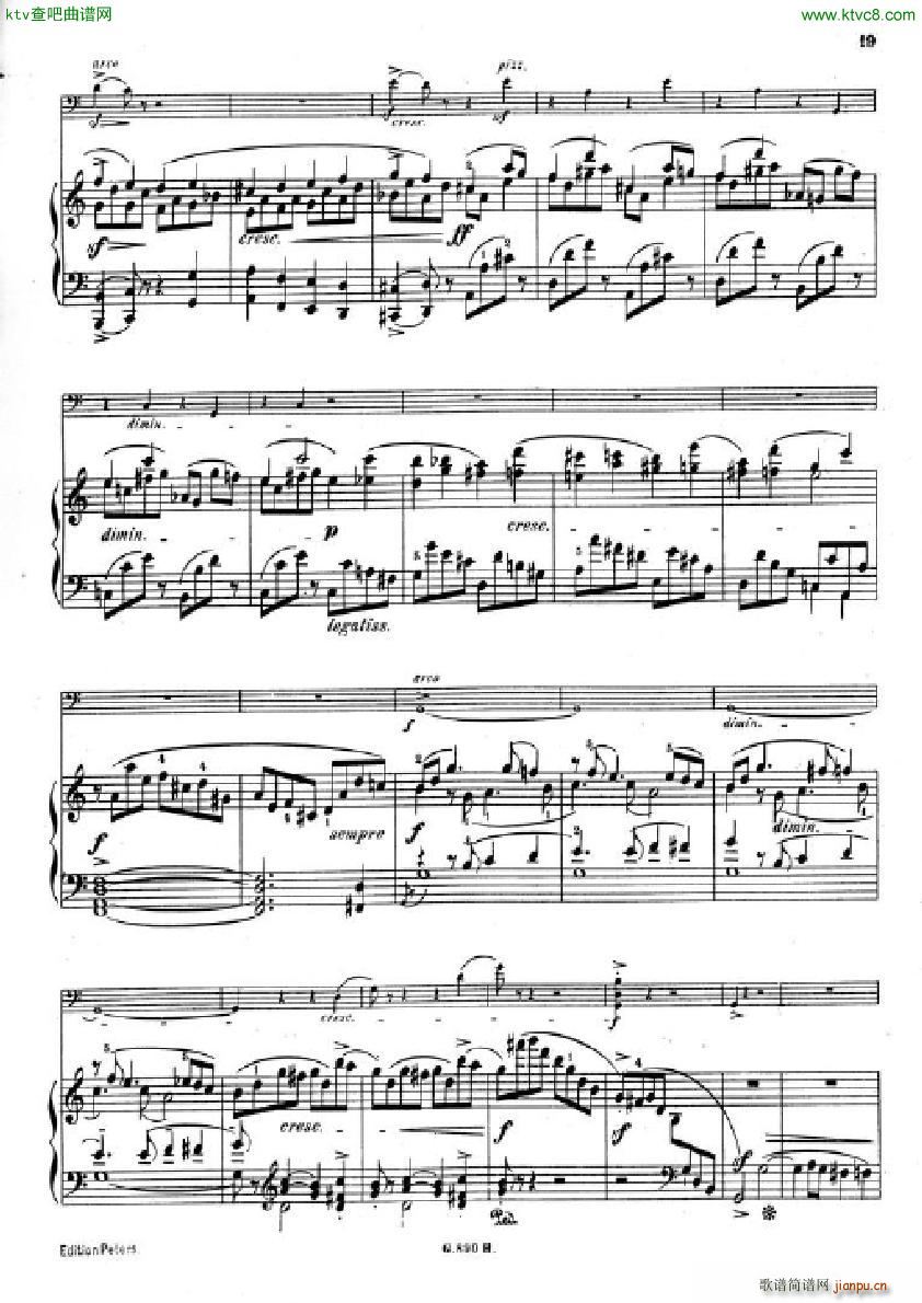 Hummel Sonata for cello and piano(����V)17