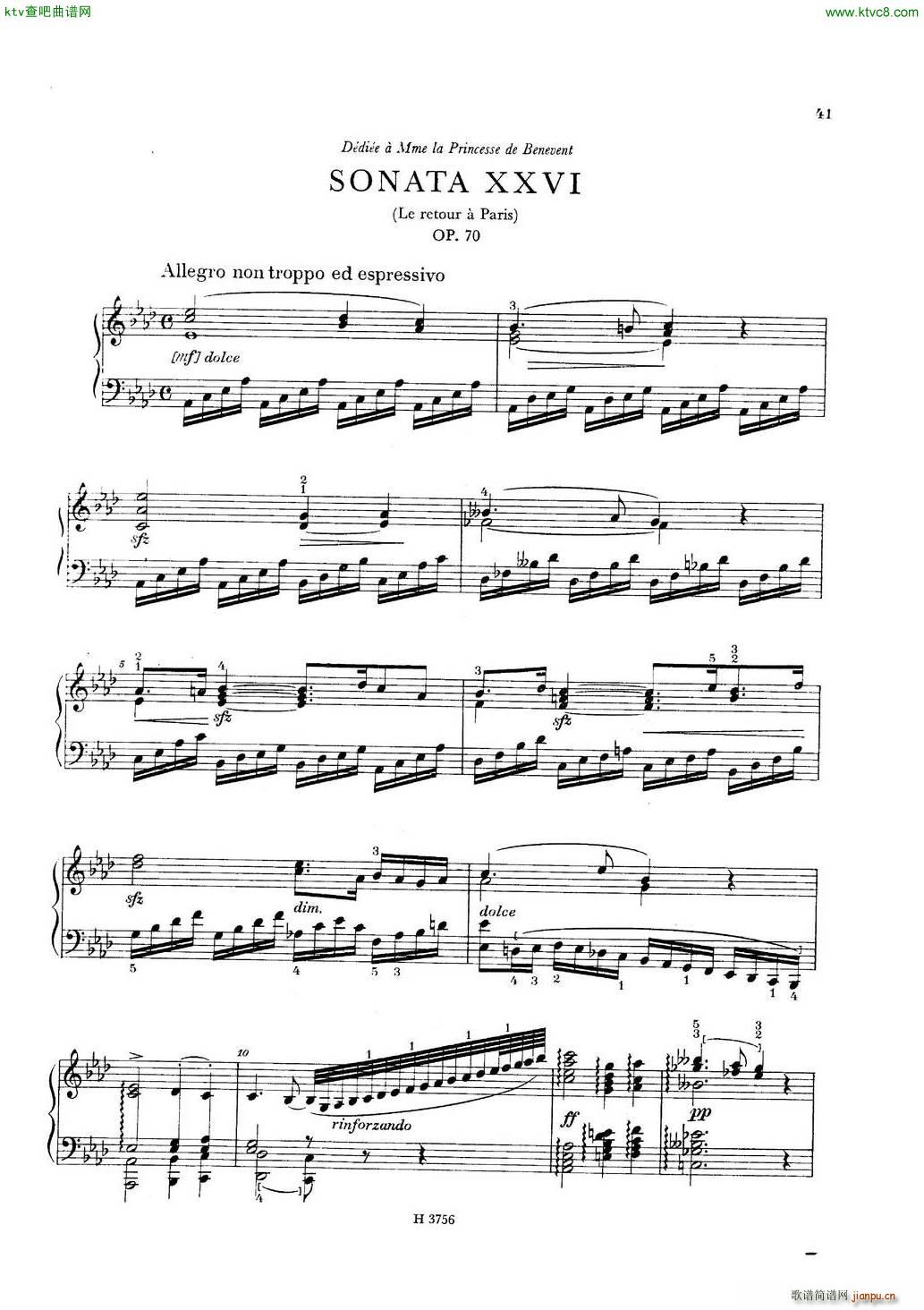 Dussek Sonate No26 op70 Retour a Paris(����V)1