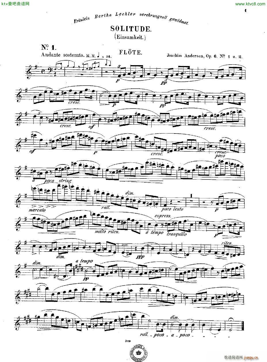 Andersen op 6 Morceaux de Salon fl pno(����V)6