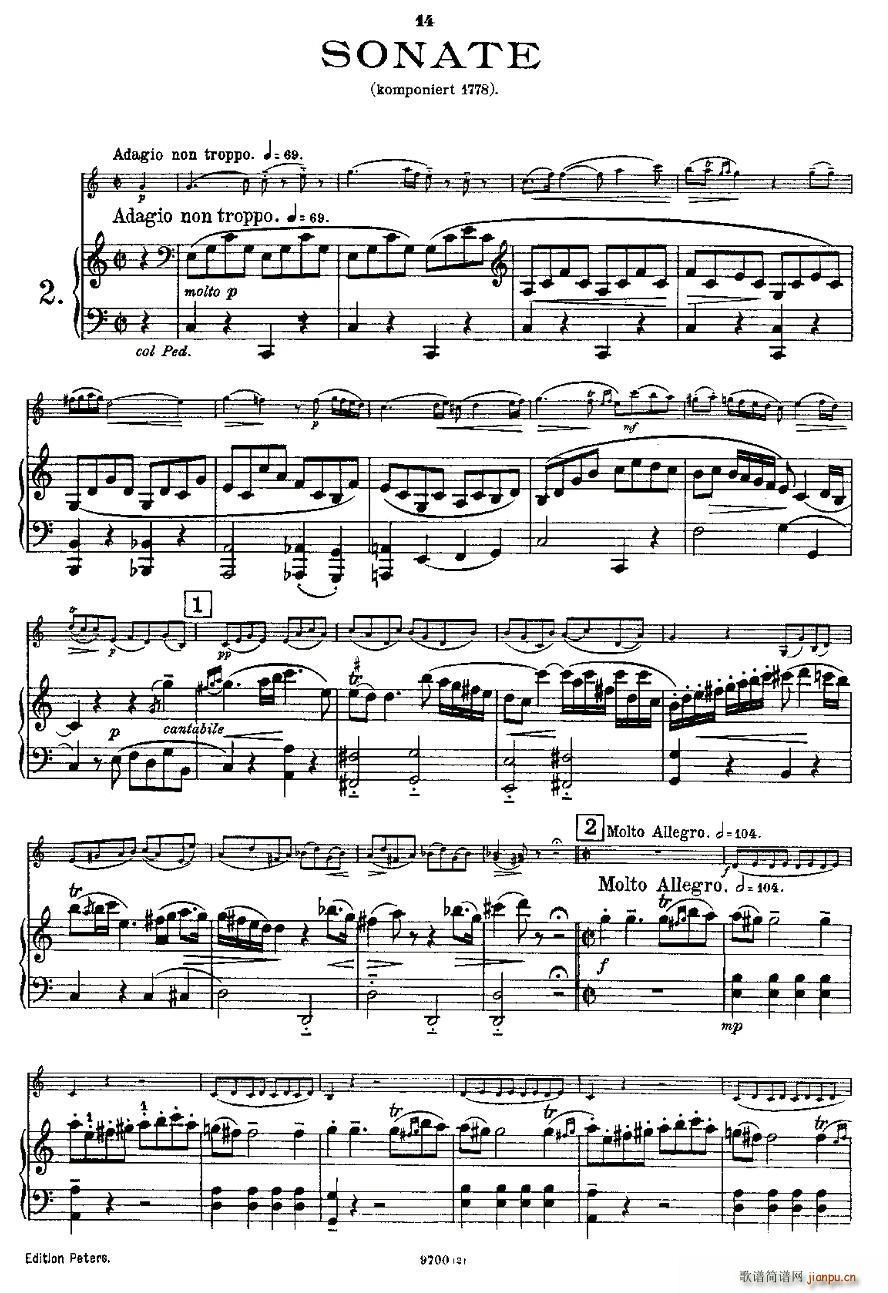 Mozart Violin Sonata No 2 KV 303 �ڶ�С�������Q��(С�����V)3