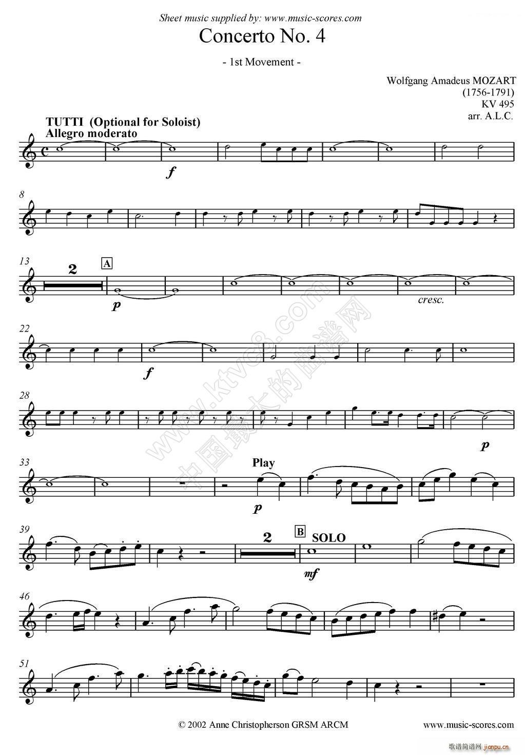 Mozart Concerto KV495 No 4 1st �����_��˹(ʮ�ּ�����)1