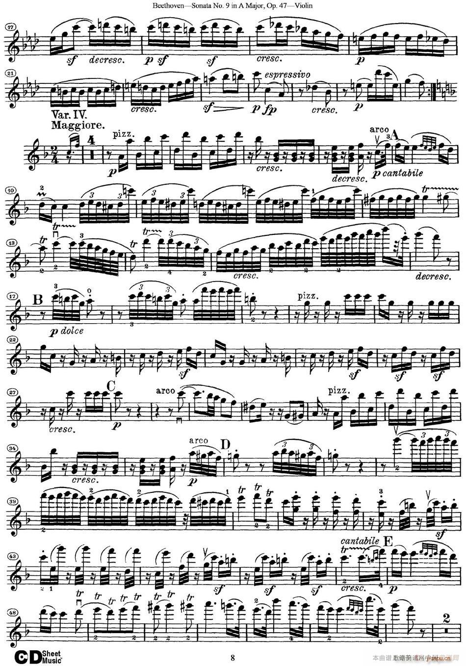 Violin Sonata No 9 in A Major Op 47(С�����V)8