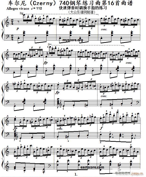 ܇(ch��)���� ��ָ�`�ɼ��g(sh��)���� Czerny 740 ��16��(����V)1