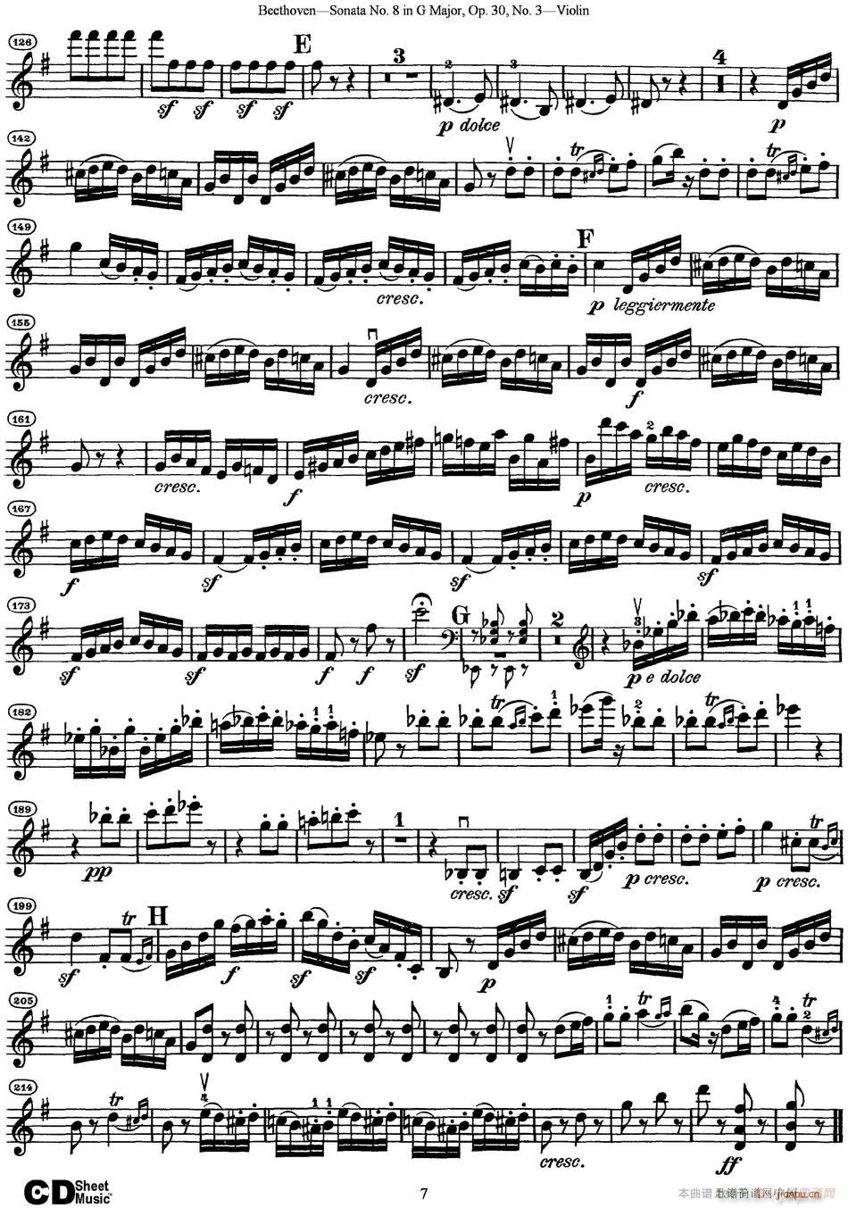 Violin Sonata No 8 in G Major Op 30 No 3(С�����V)7
