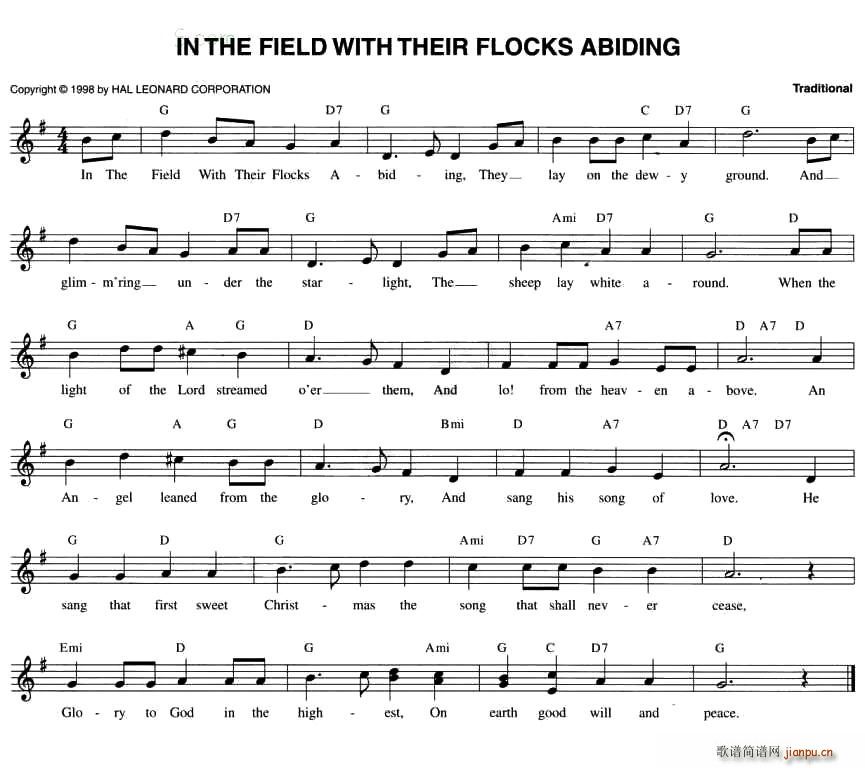 IN THE FIELD WITH THEIR FLOOCKS ABIDING(ʮ�ּ�����)1