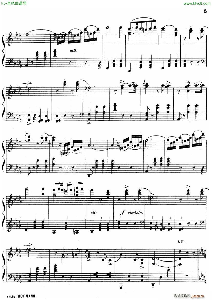Hofmann Valse in Ab(����V)5