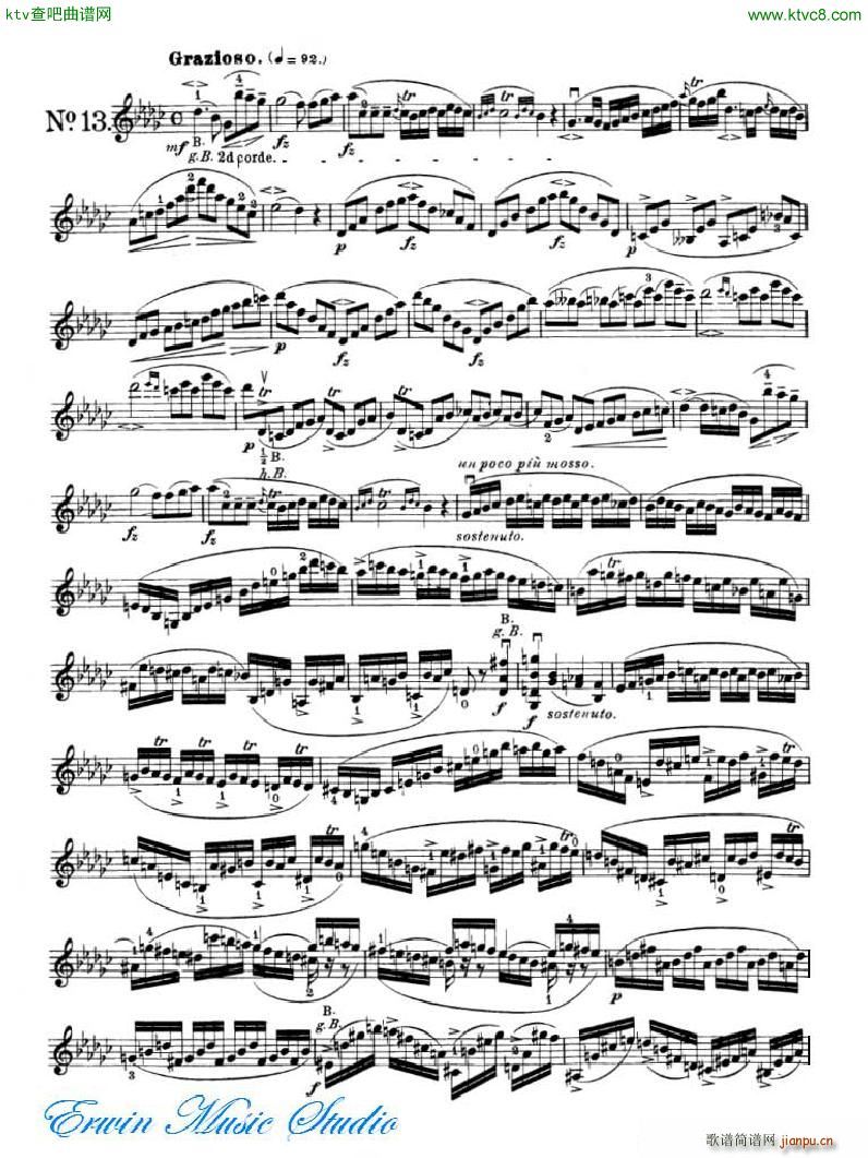 �_�� 24�׾�����Pierre Rode 24 Studi Per violino 09 16(ʮ�ּ�����)9