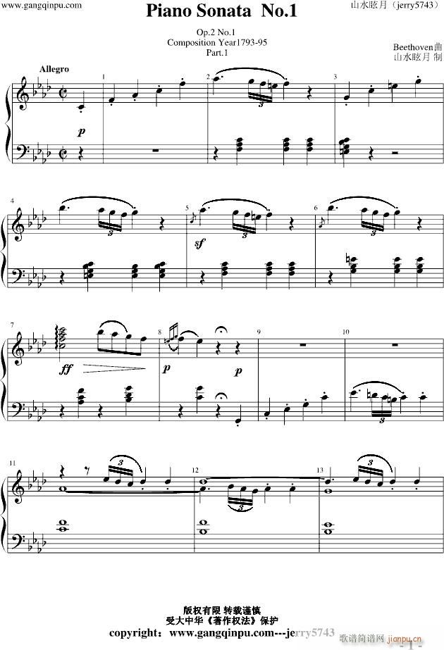 Piano Sonata No 1 part 1(����V)1