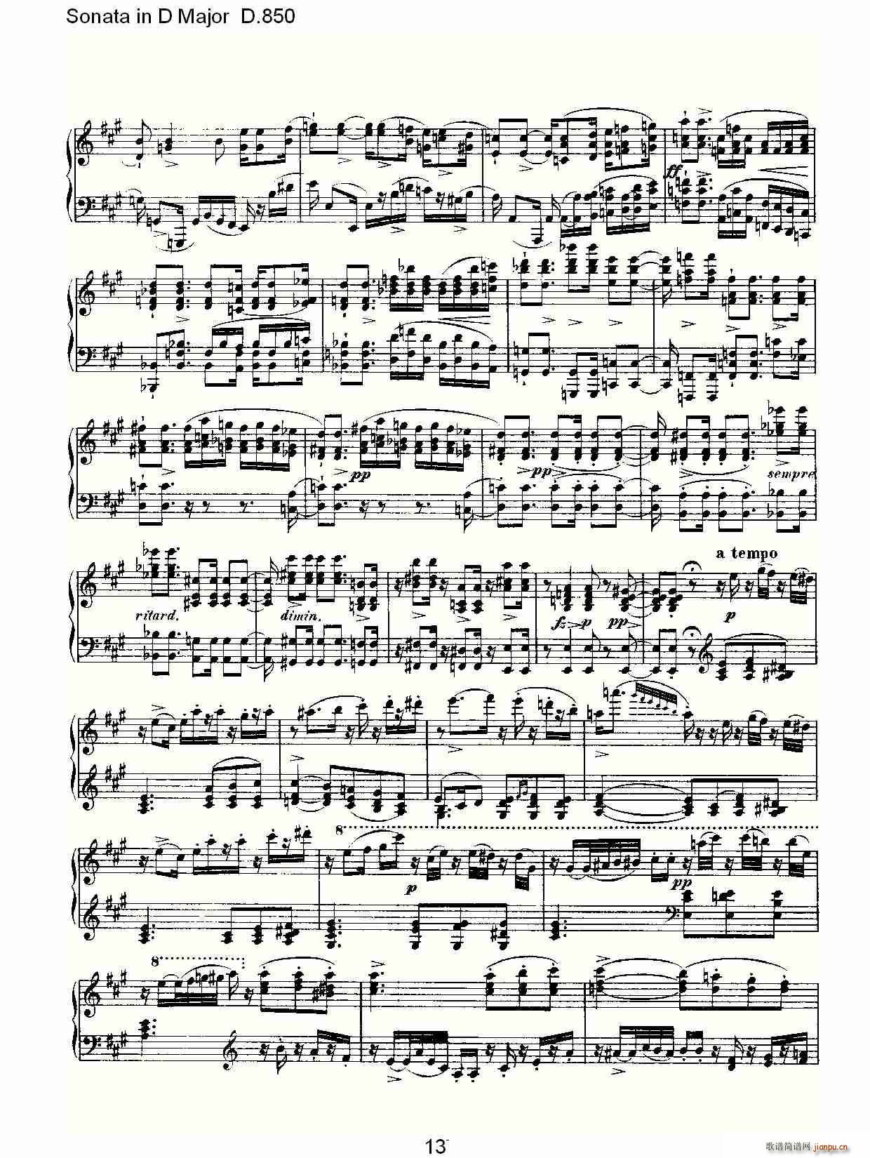 Sonata in D Major D.850(ʮ�ּ�����)13