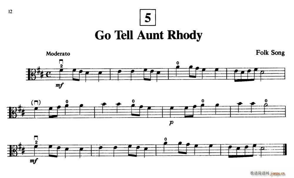 Go Tell Aunt Rhody ������(ʮ�ּ�����)1