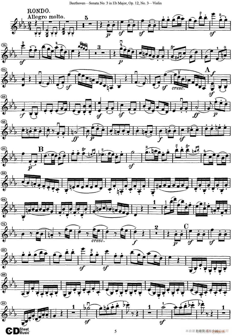Violin Sonata No 3 in Eb Major Op 12 No 3(ʮ�ּ�����)5