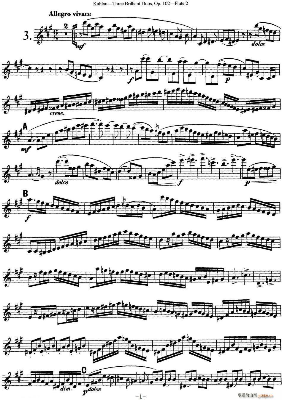 ����L(ch��ng)�Ѷ����ྚ������OP 102 Flute 2 NO 3(�Ѻ��V)1