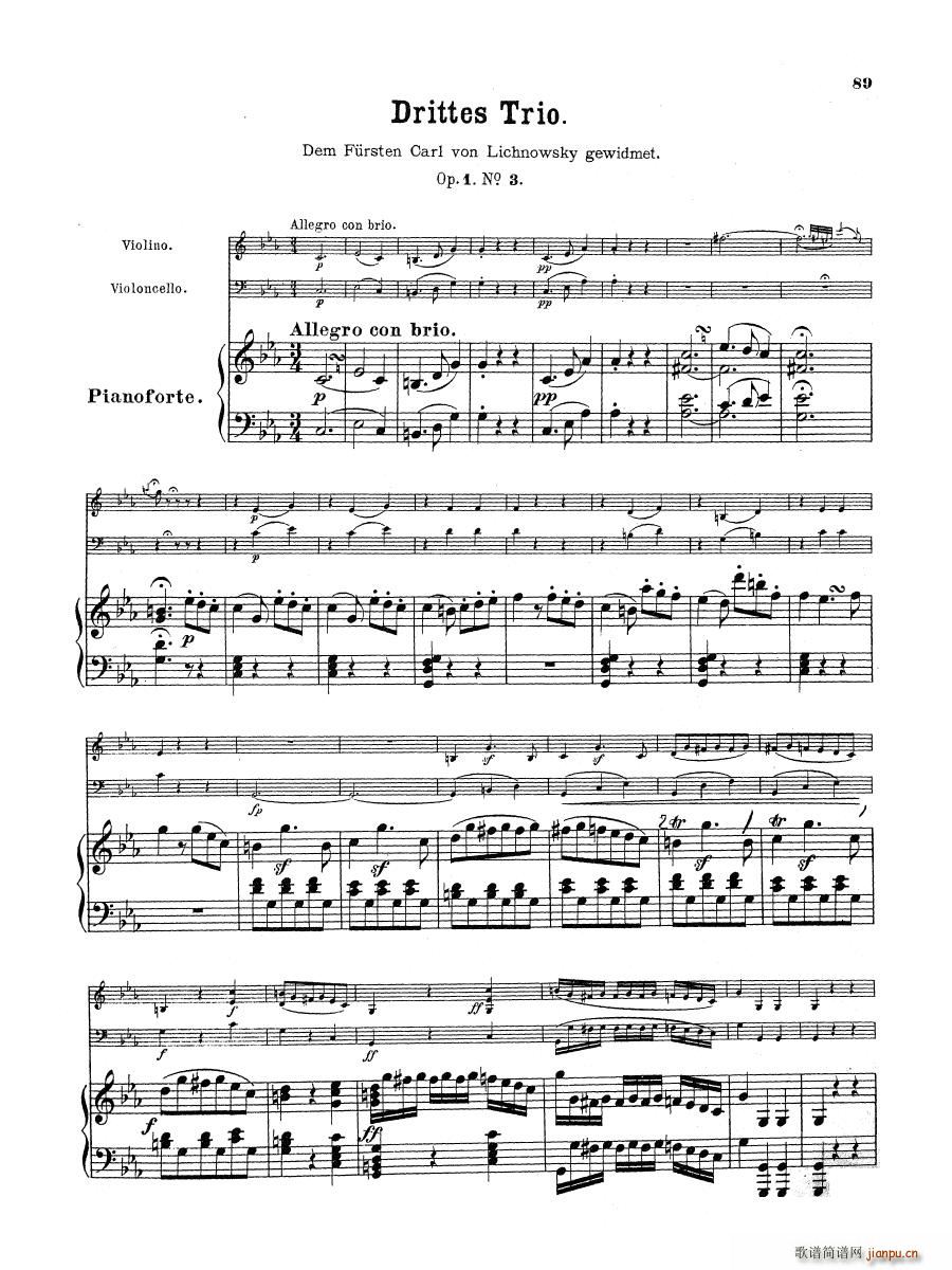 Beethoven op 1 no 3 Piano Trio(����V)1