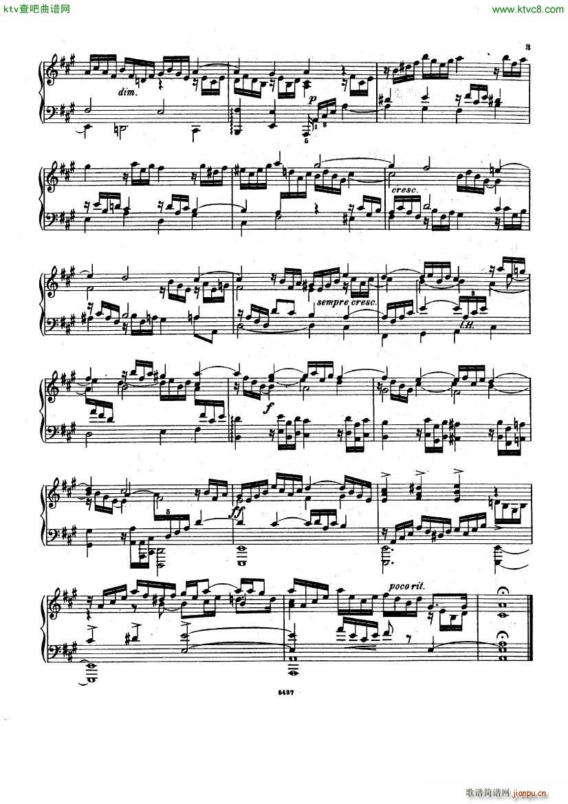 Bach D Albert Prelude and fugue in a major(����V)3