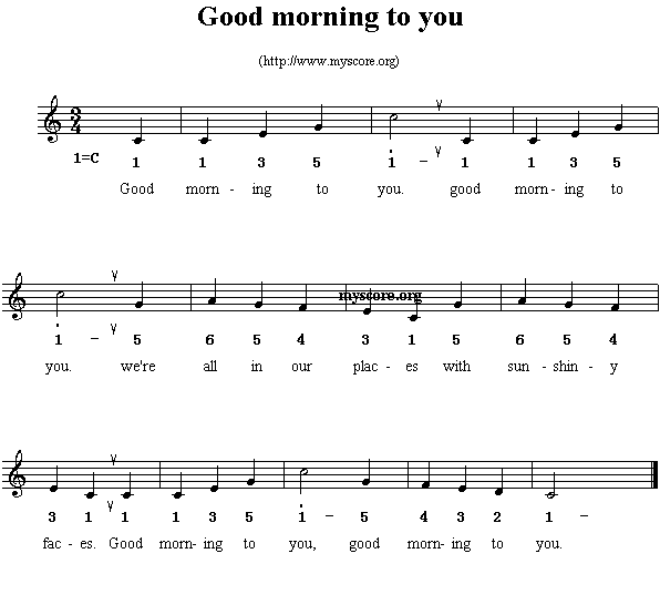 Ӣ�ă��裺GoodMorningtoyou(����)1