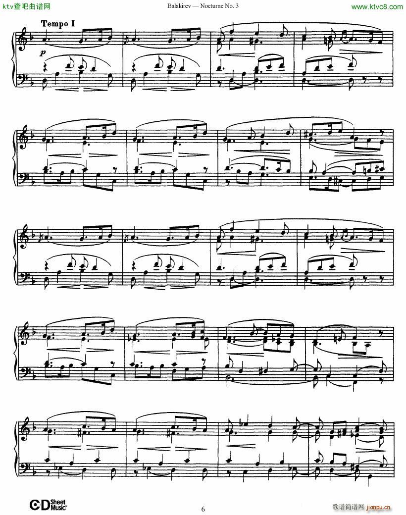 Balakirev Nocturne No 3(����V)6