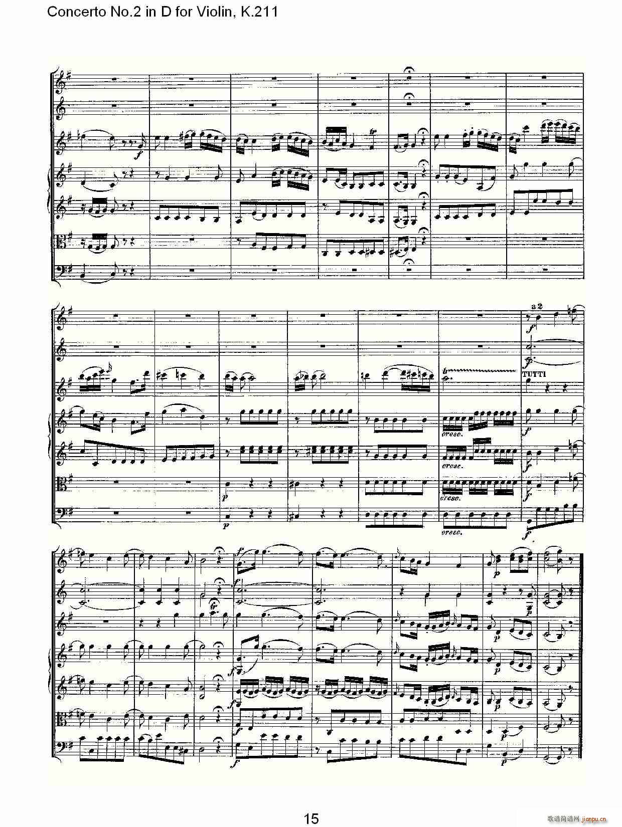 Concerto No.2 in D for Violin, K.211(С�����V)15