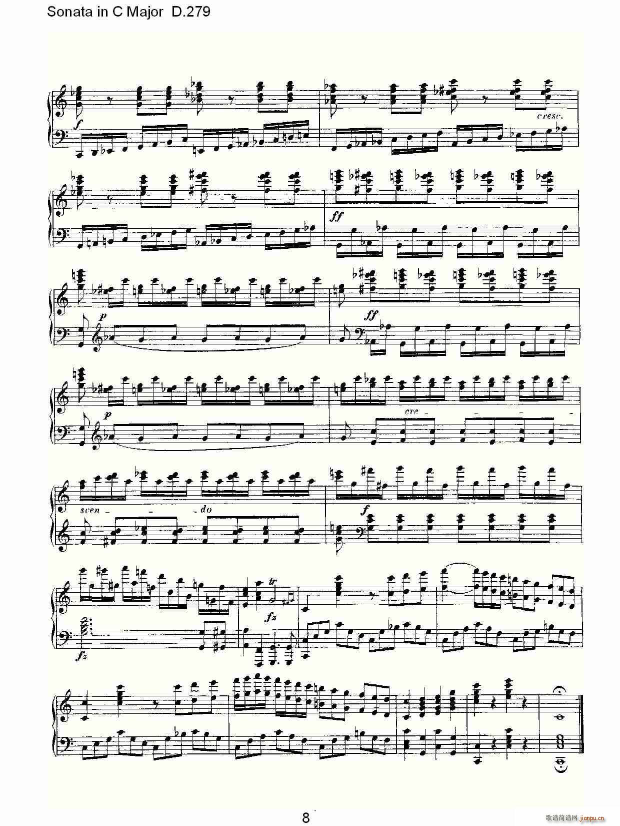 Sonata in C Major D.279(ʮ�ּ�����)8