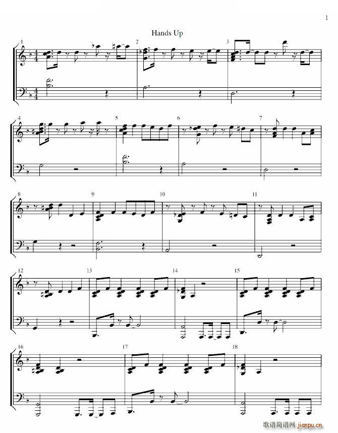 Hands Up Key of F(ʮ�ּ�����)1