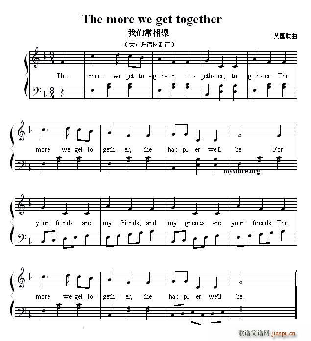 The more we get together �҂������ Ӣ�ă��菗��(ʮ�ּ�����)1