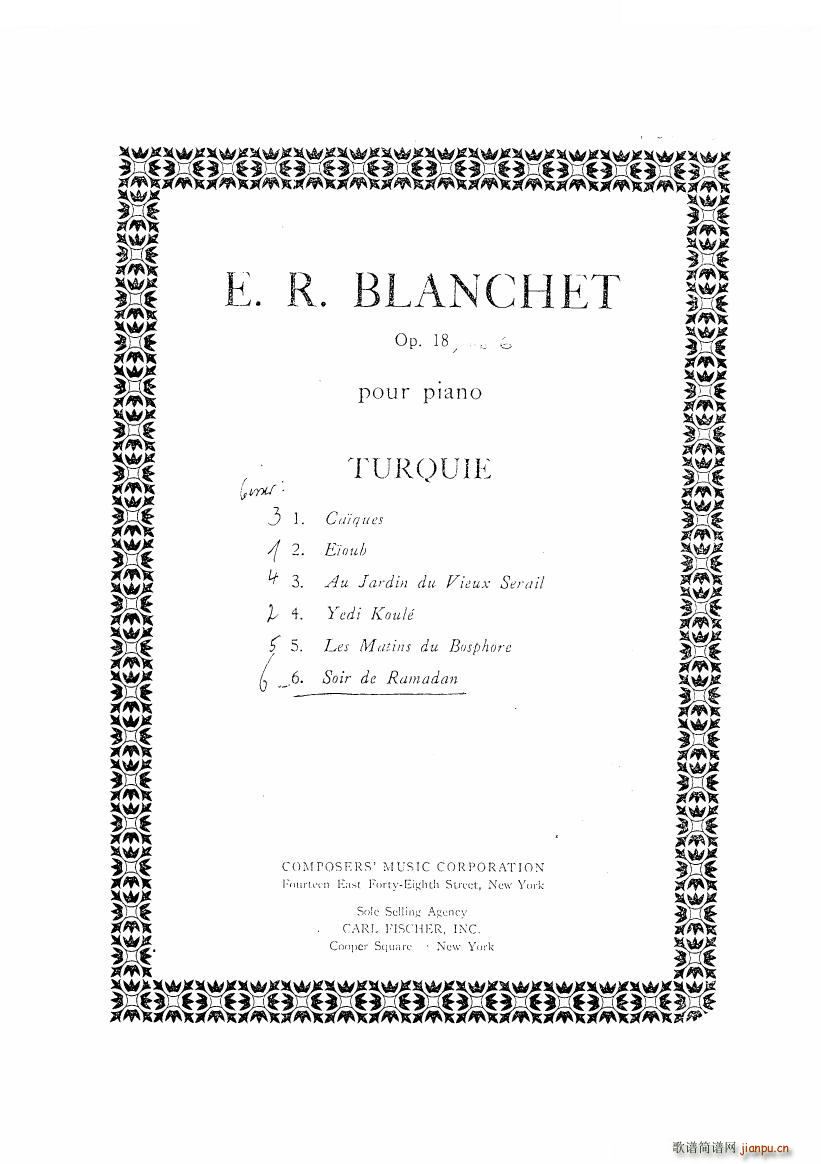 Blanchet Op 18 Turquie Op 18 Turquie(ʮ�ּ�����)31
