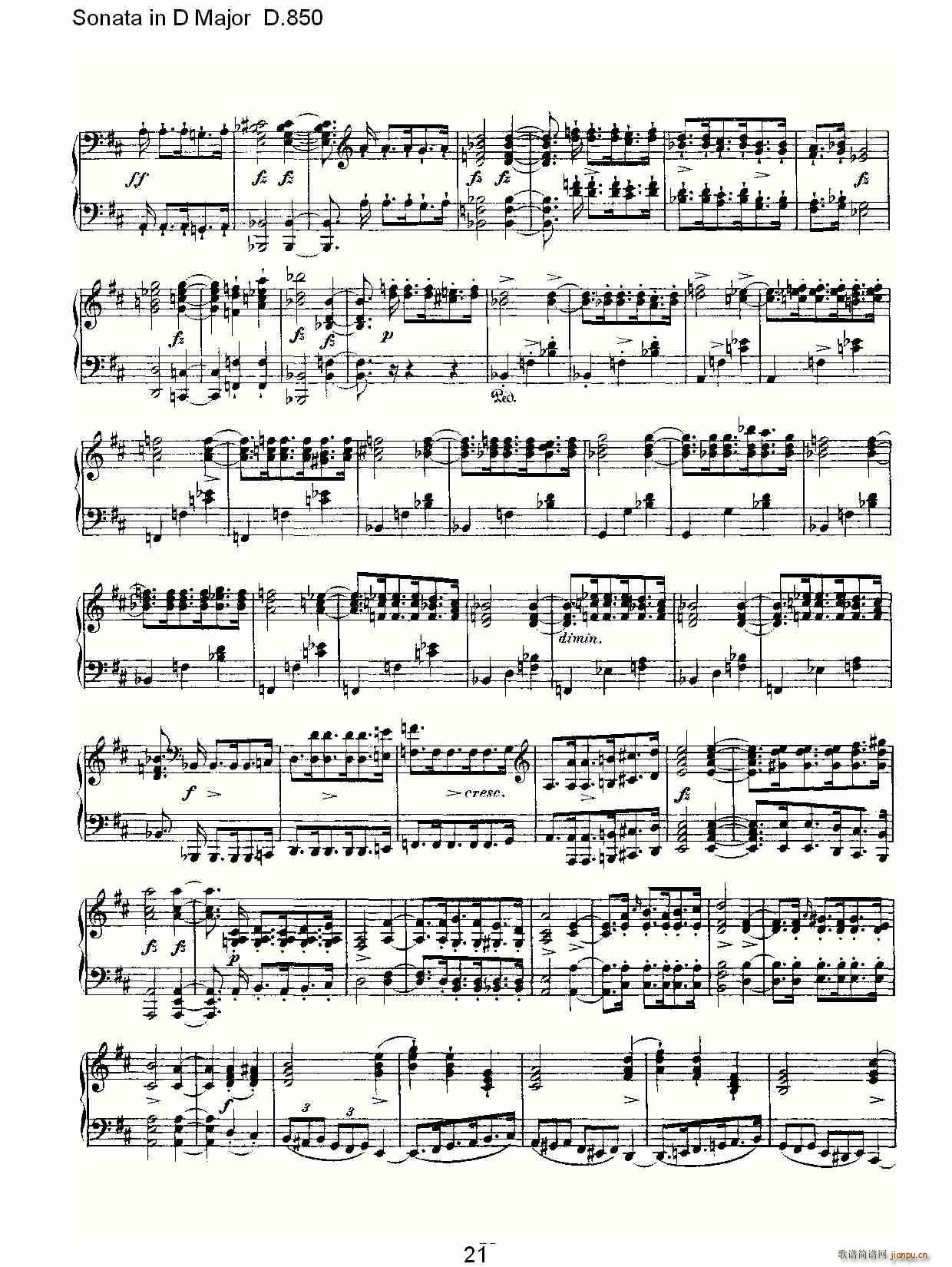 Sonata in D Major D.850(ʮ�ּ�����)21