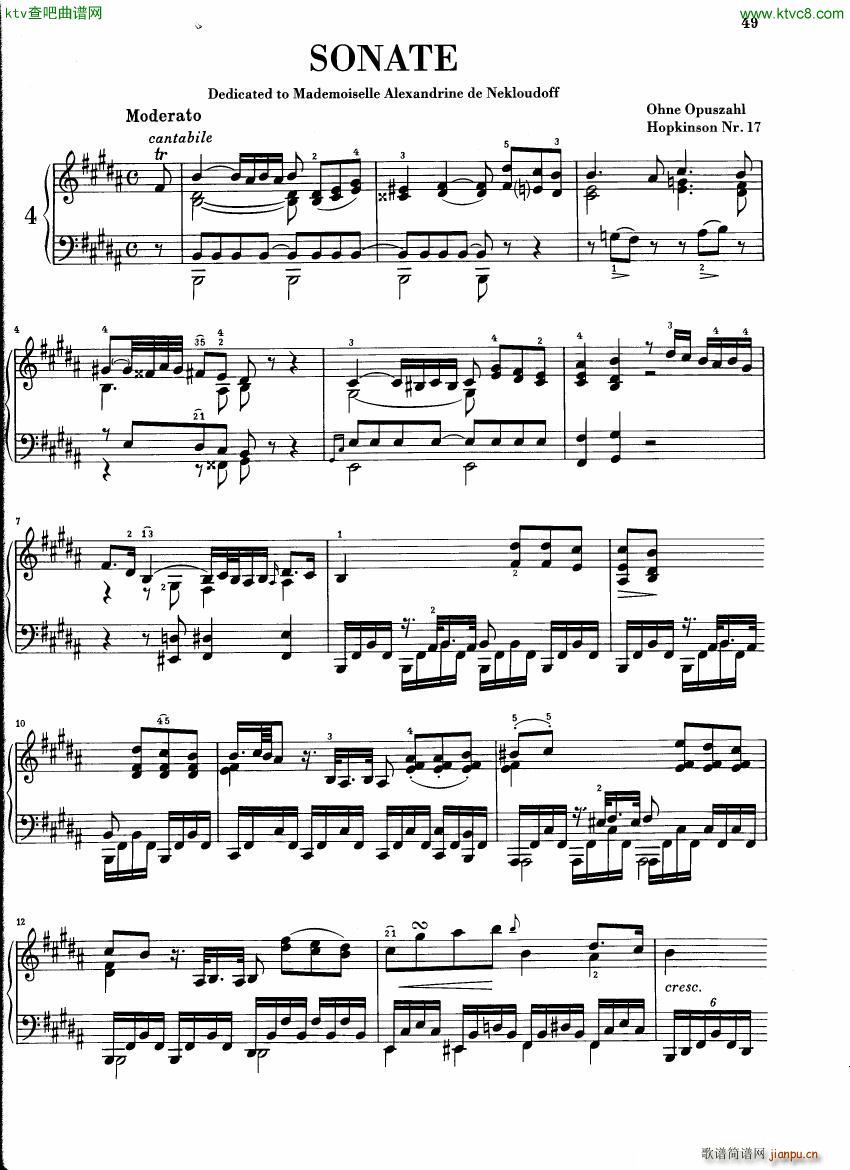 Field 1 op deest Piano Sonata Hop No 17(����V)1