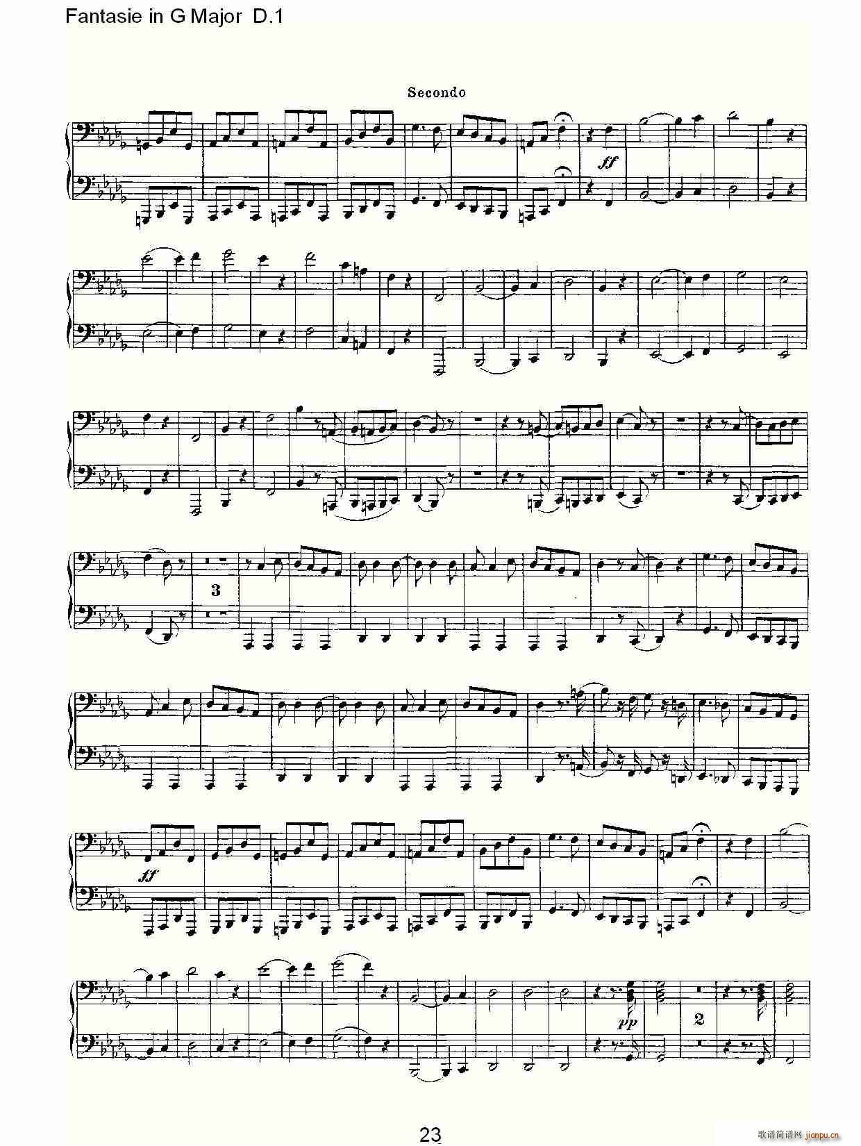 Fantasie in G Major D.1(ʮ�ּ�����)23