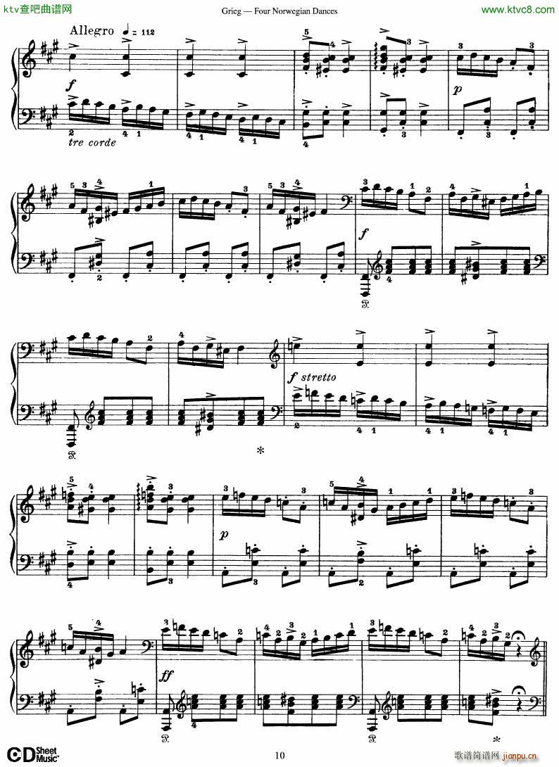 Grieg Four Norwegian Dances(����V)10