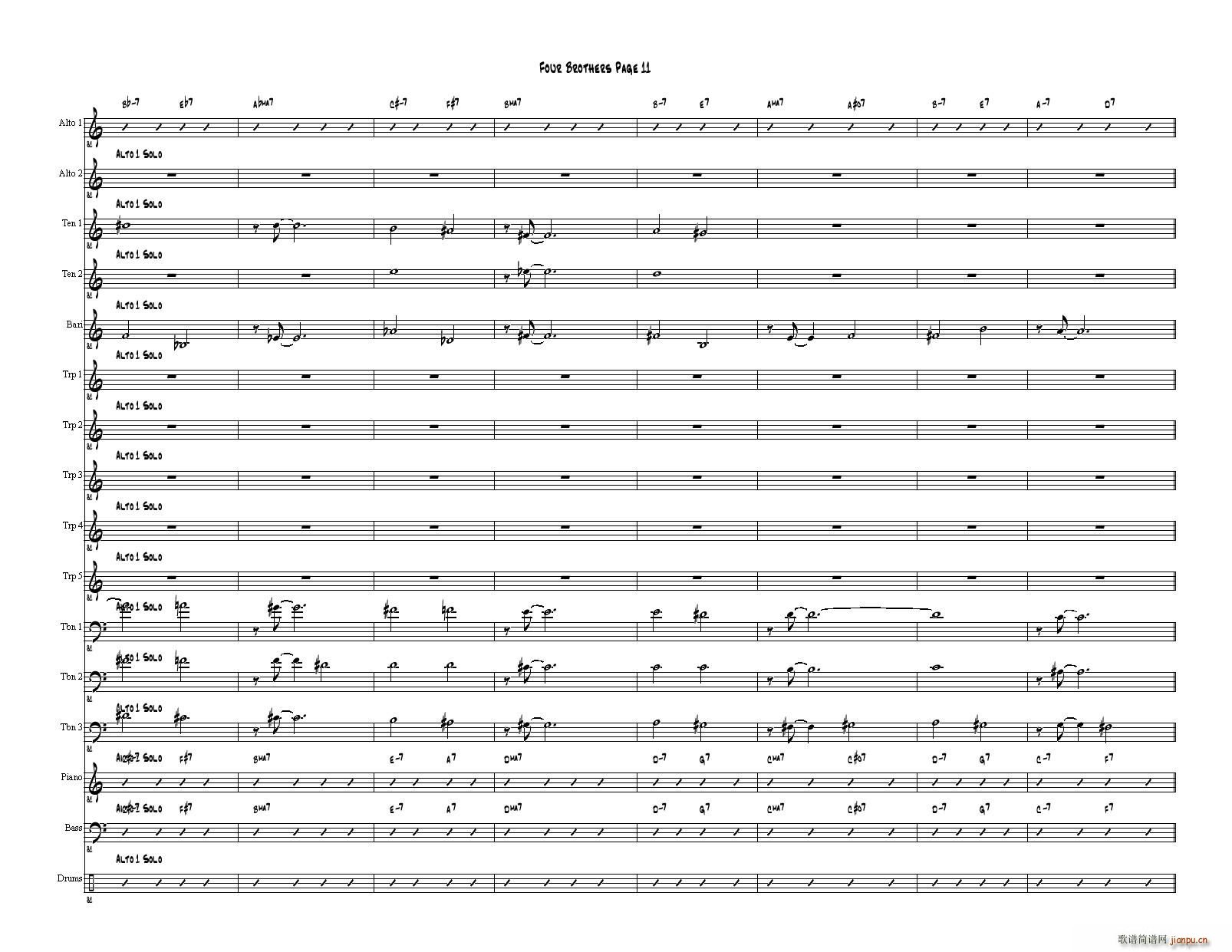 Four Brothers Big Band score(���V)11