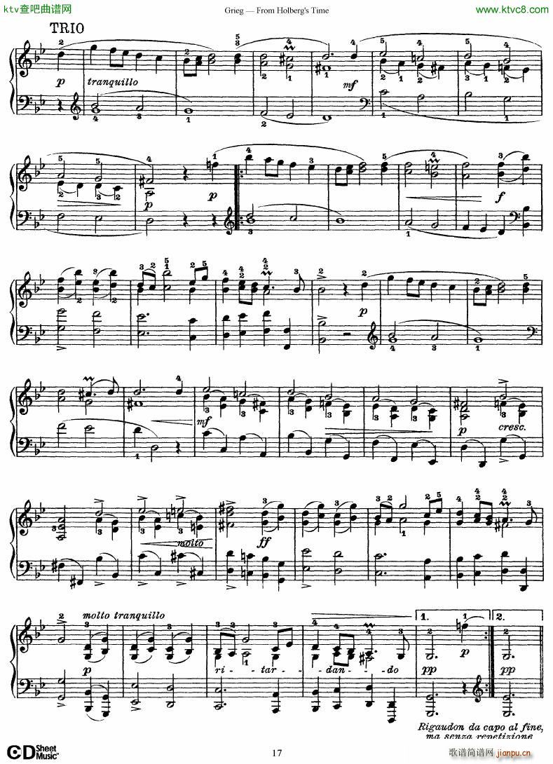 Grieg From Holberg s Time 1 5(����V)17