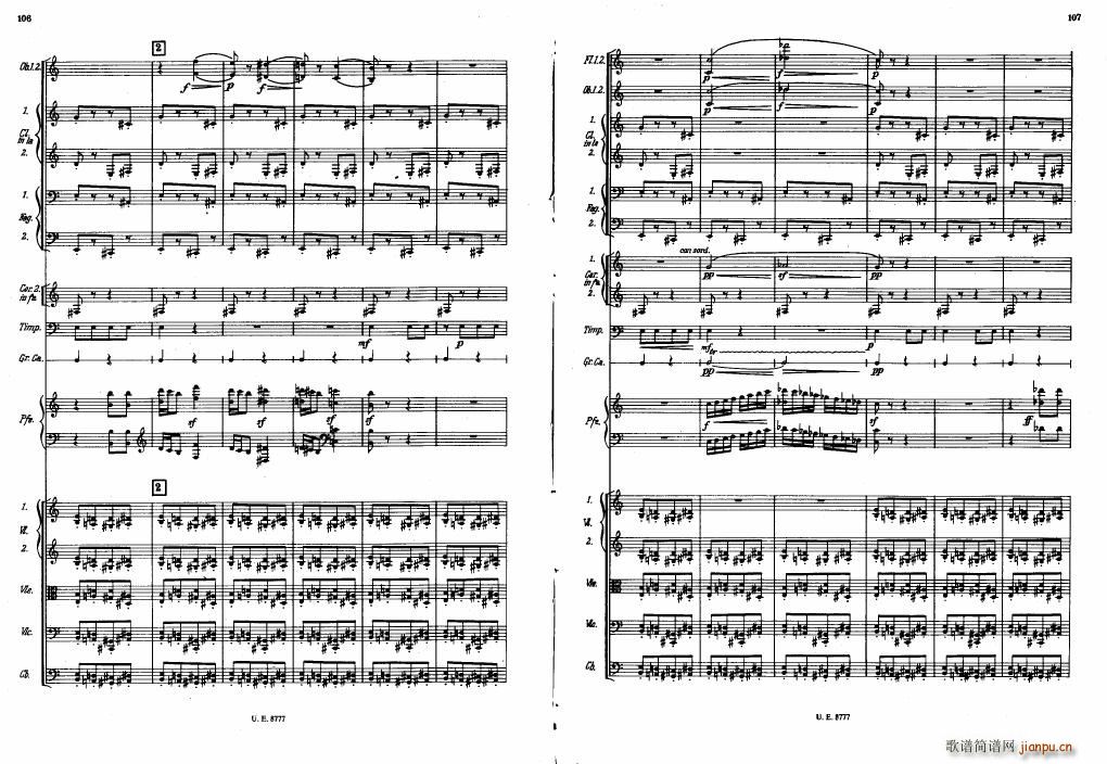 Bartok SZ 83 Piano Concerto No1 Full Score ��(����V)13