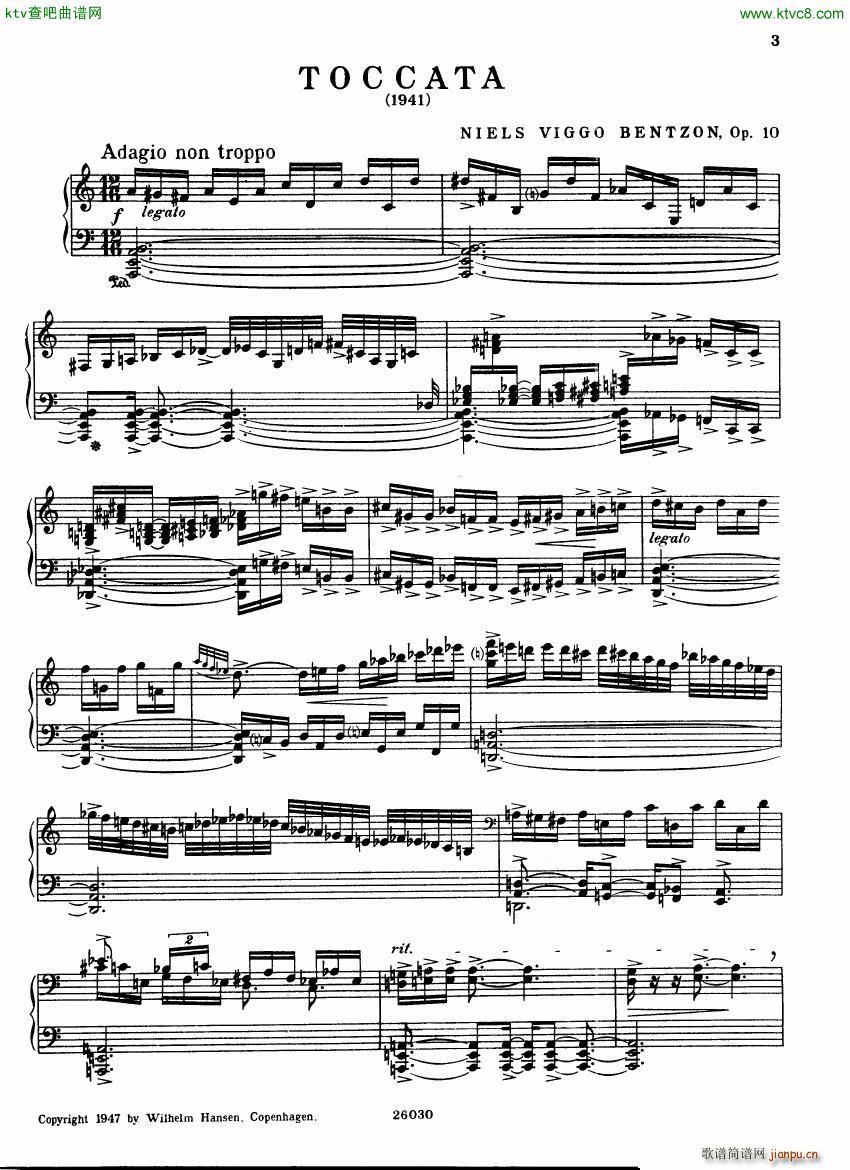 Bentzon op 10 Toccata(����V)1
