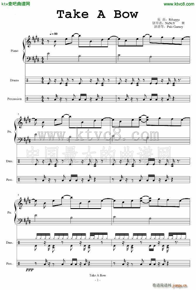 Take a Bow Piano Drums(����V)1