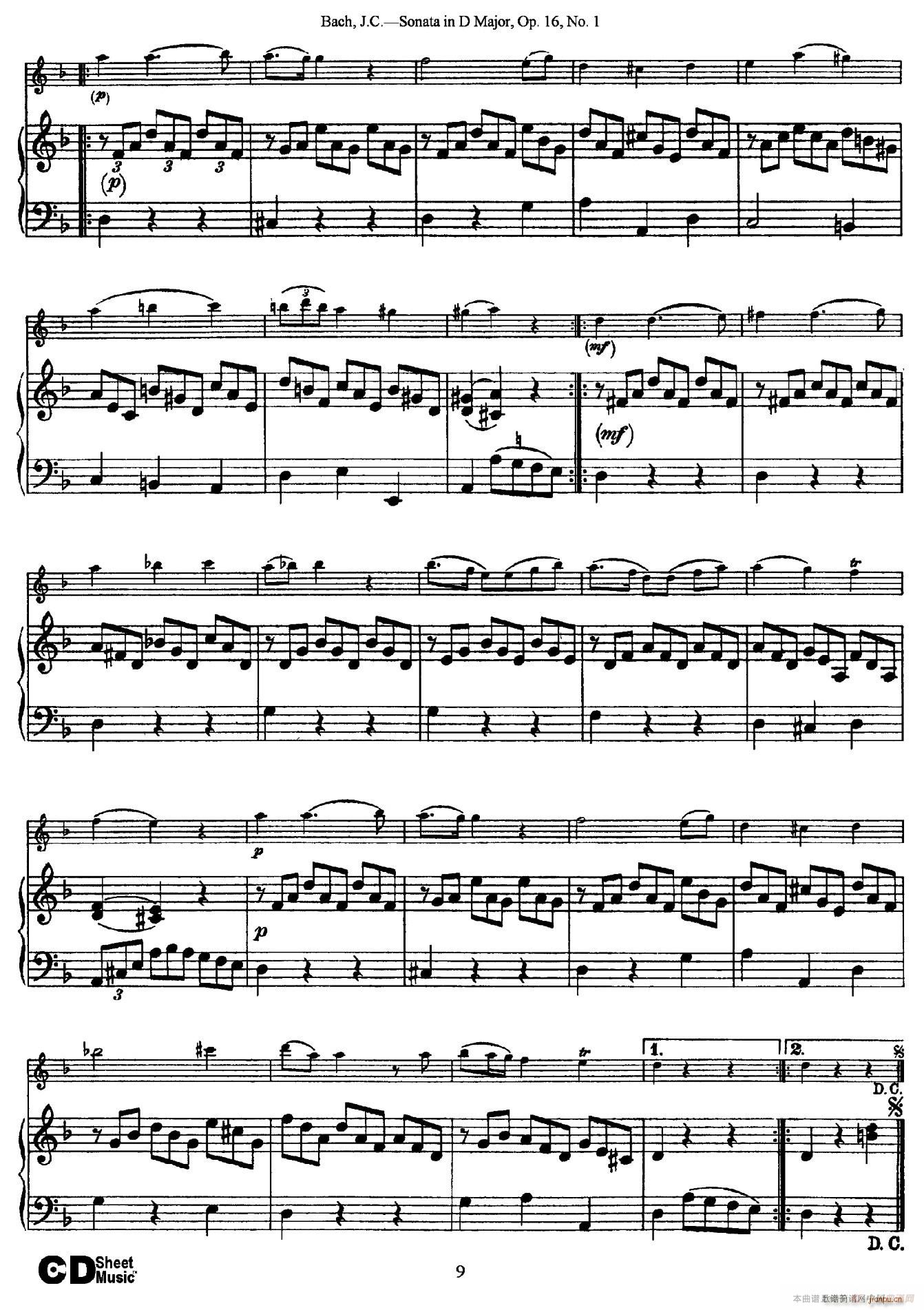 Sonata in D Major Op 16 No 1 ��ٰ���(����V)9