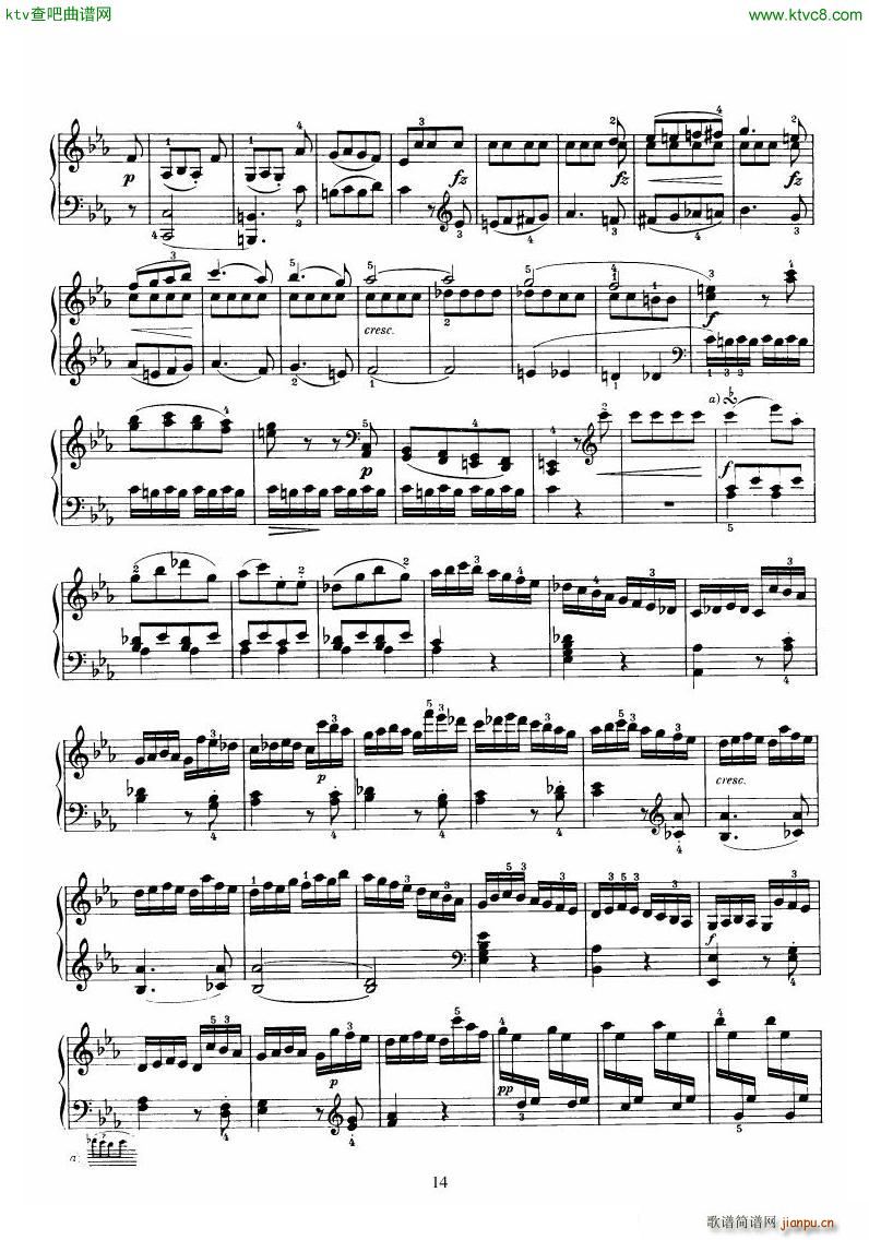 Piano Sonata No 52 in Eb(����V)14