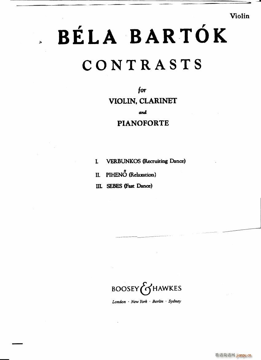 Bartok SZ 111 Contrasts violin(����V)1