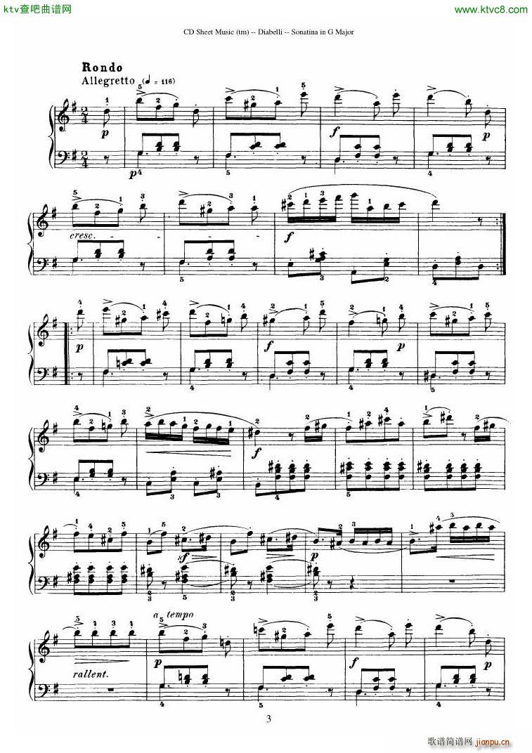 Diabelli Sonatinas Op 168 No 1 7 34P(����V)7