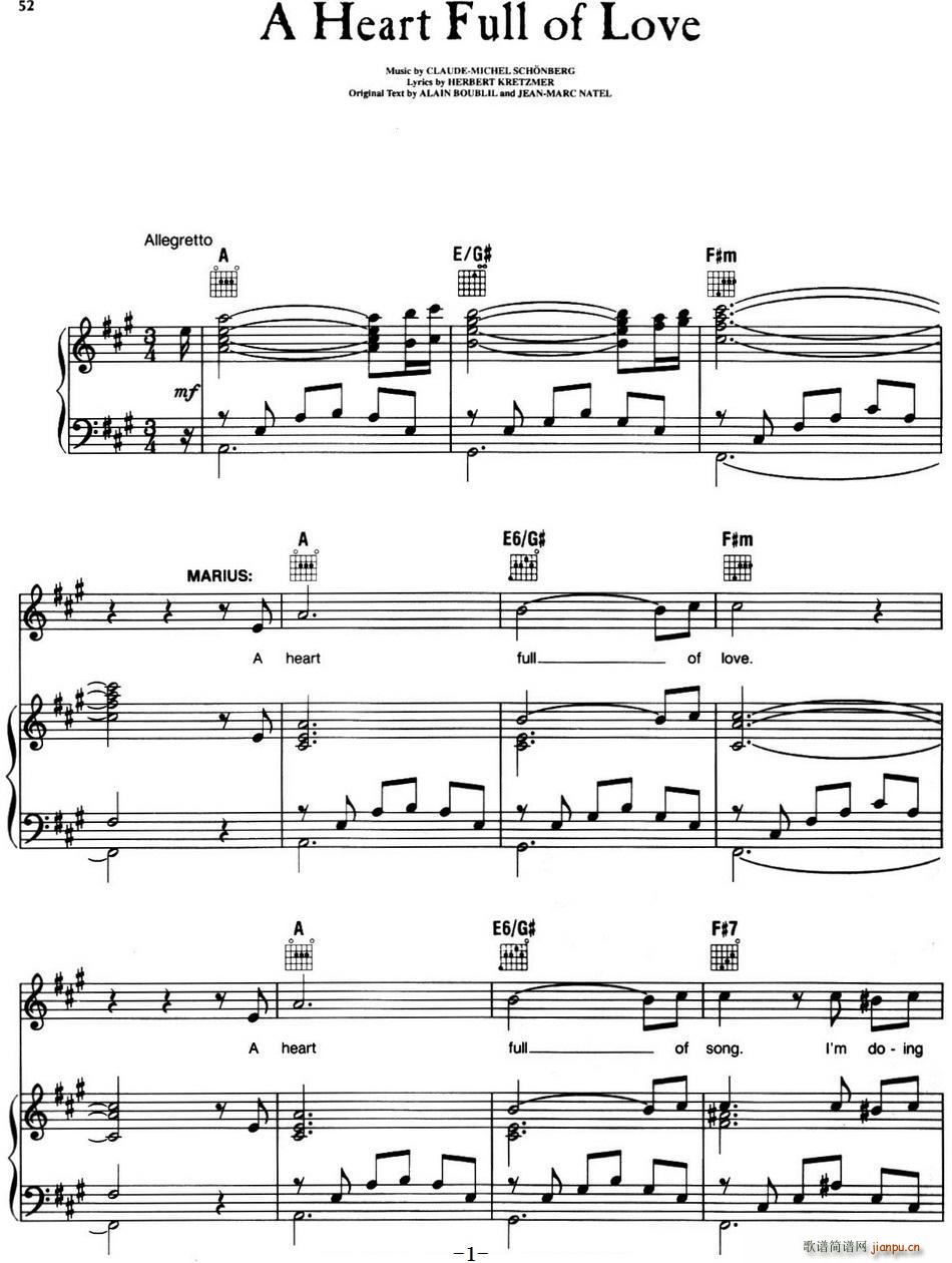 A Heart Full of Love ����(l�� )�� ���K���� Les Miserables �x��(ʮ�ּ�����)1