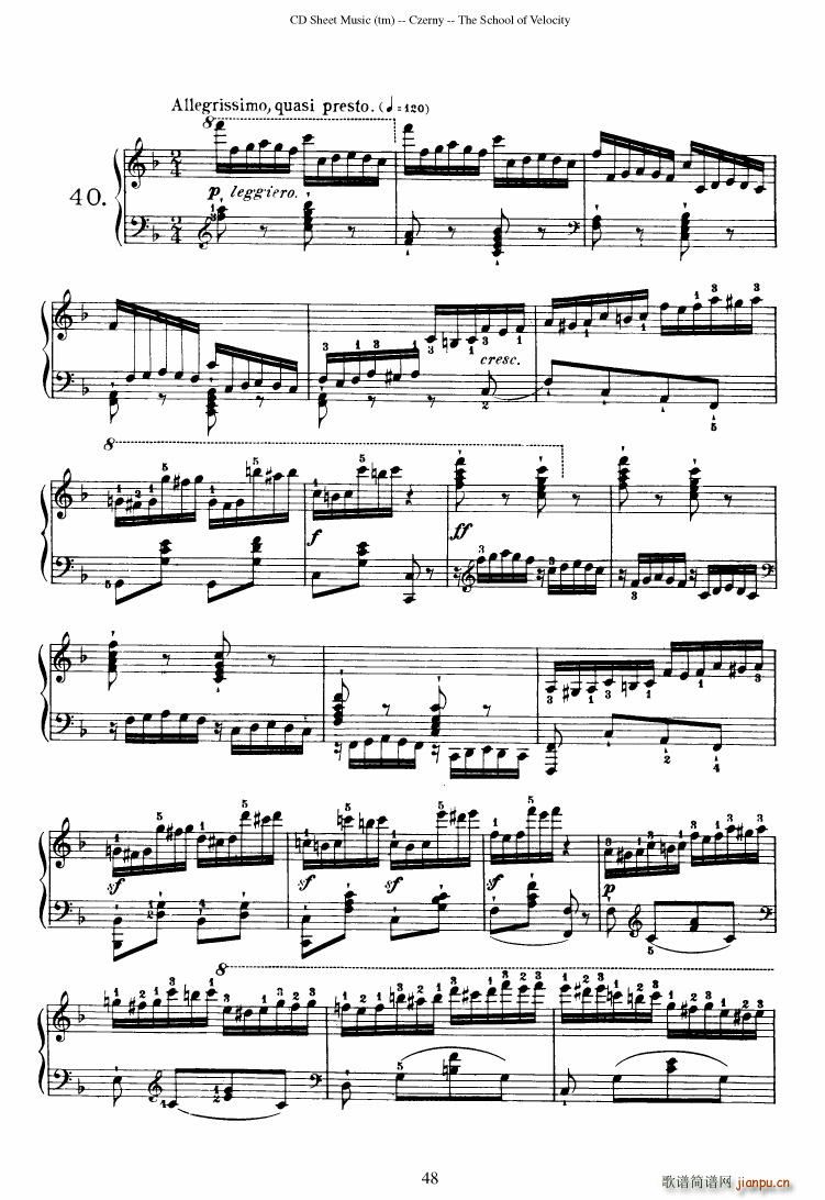 Czerny op 299 Schule der Gel ufigkeit 2(����V)48