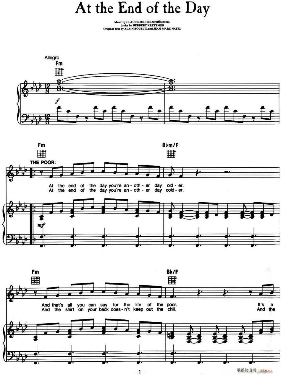 At the End of the Day ����(l�� )�� ���K���� Les Miserables �x��(ʮ�ּ�����)1